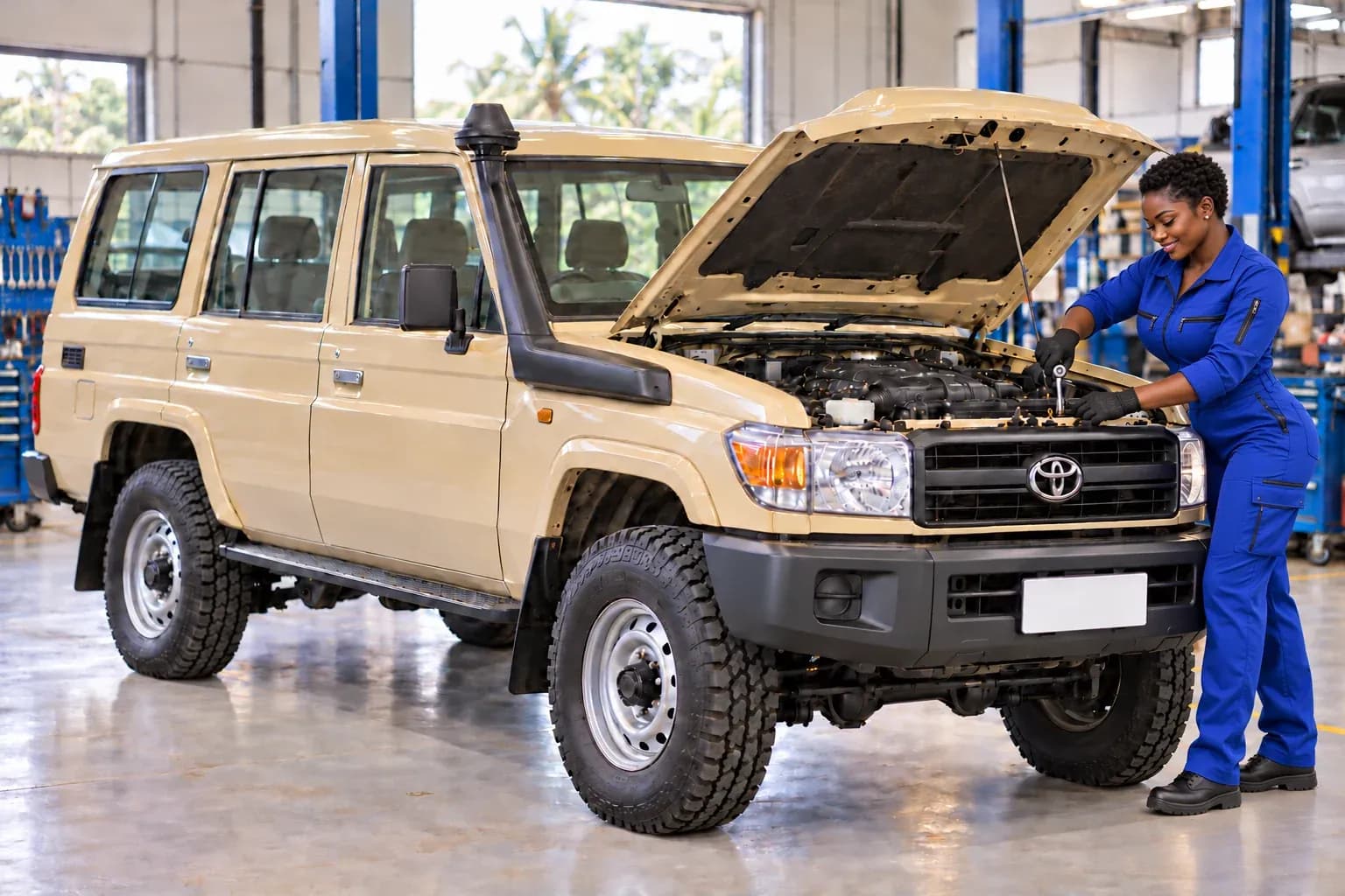 Illustration : Toyota Land Cruiser 76 missionnaire