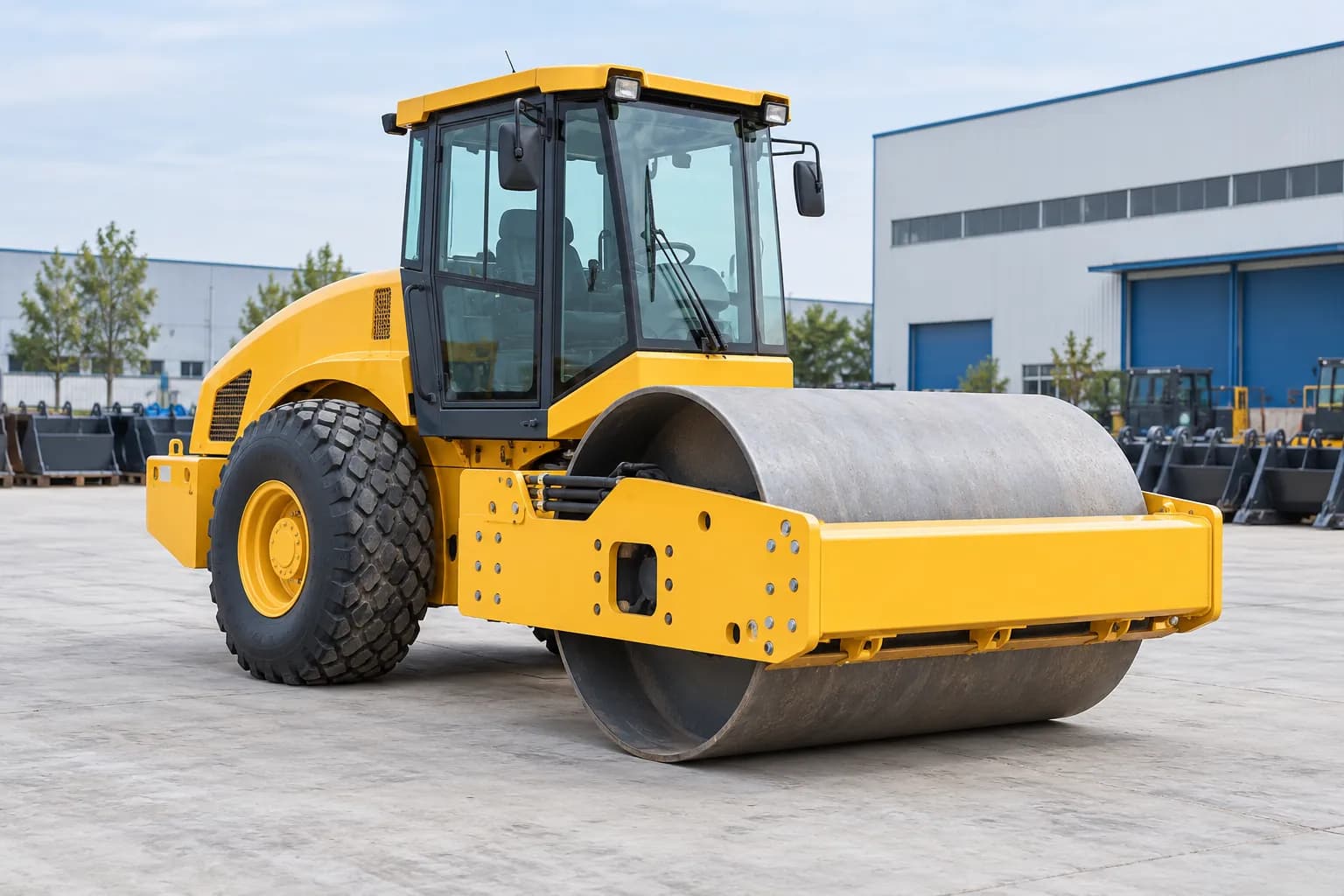 Illustration : Compacteur à rouleau